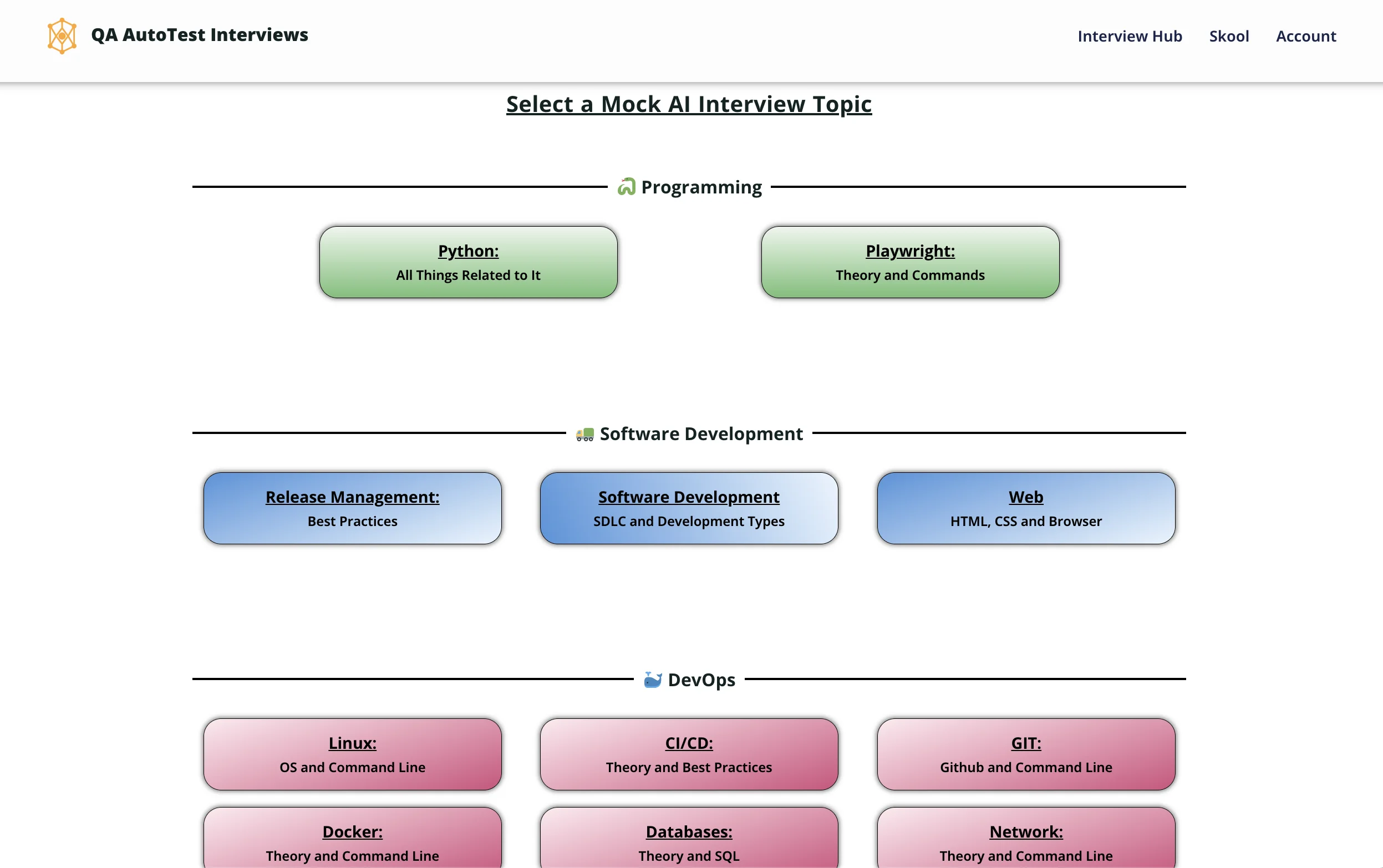 AI: Pick QA Interview Topic